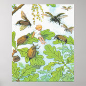 Illustratie van Thumbelina door Elsa Beskow  Poster (Voorkant)