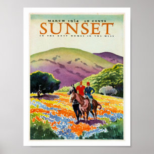 ILLUSTRATIE VAN TIJDSCHRIFTOMSLAG UIT 1934 POSTER