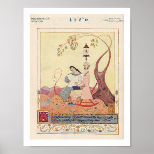 ILLUSTRATIE VAN TIJDSCHRIFTOMSLAG UIT DE JAREN 193 POSTER