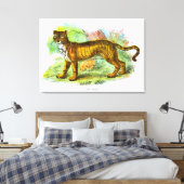 Illustratie van  tijger of tijger van leeuw canvas afdruk (Insitu (Slaapkamer))