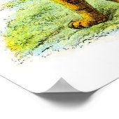 Illustratie van  tijger of tijger van leeuw poster (Hoek)