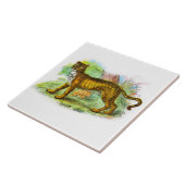 Illustratie van tijger of tijger van leeuw tegeltje (Zijkant)
