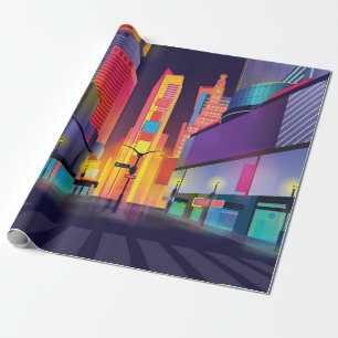 illustratie van Times Square, New York Cadeaupapier