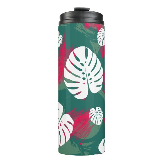 Illustratie van tropisch Plant Thermosbeker (Voorkant)