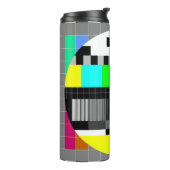 illustratie van tv zonder signaal terug in retro s thermosbeker (Gedraaid links)