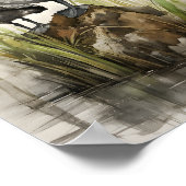 Illustratie van twee pelikanen poster (Hoek)