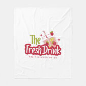 Illustratie van typografie logo artwork fleece deken (Voorkant)