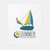 Illustratie van typografie logo artwork fleece deken (Voorkant)