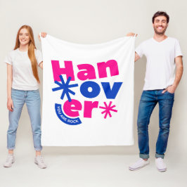 Illustratie van typografie logo artwork fleece deken
