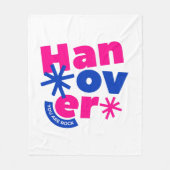 Illustratie van typografie logo artwork fleece deken (Voorkant)