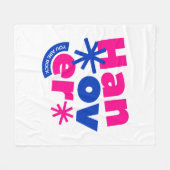 Illustratie van typografie logo artwork fleece deken (Voorkant (Horizontaal))