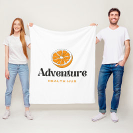 Illustratie van typografie logo artwork fleece deken
