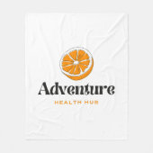 Illustratie van typografie logo artwork fleece deken (Voorkant)