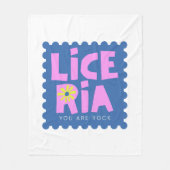 Illustratie van typografie logo artwork fleece deken (Voorkant)