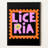 Illustratie van typografie planner (Achterkant)