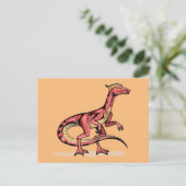 Illustratie van velociraptor. briefkaart (Staand voorkant)