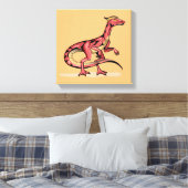 Illustratie van velociraptor. canvas afdruk (Insitu (Slaapkamer))
