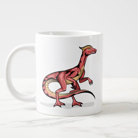 Illustratie van velociraptor. grote koffiekop (Links)