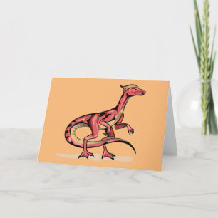 Illustratie van velociraptor. kaart