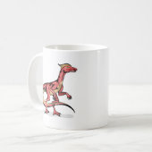 Illustratie van velociraptor. koffiemok (Voorkant links)