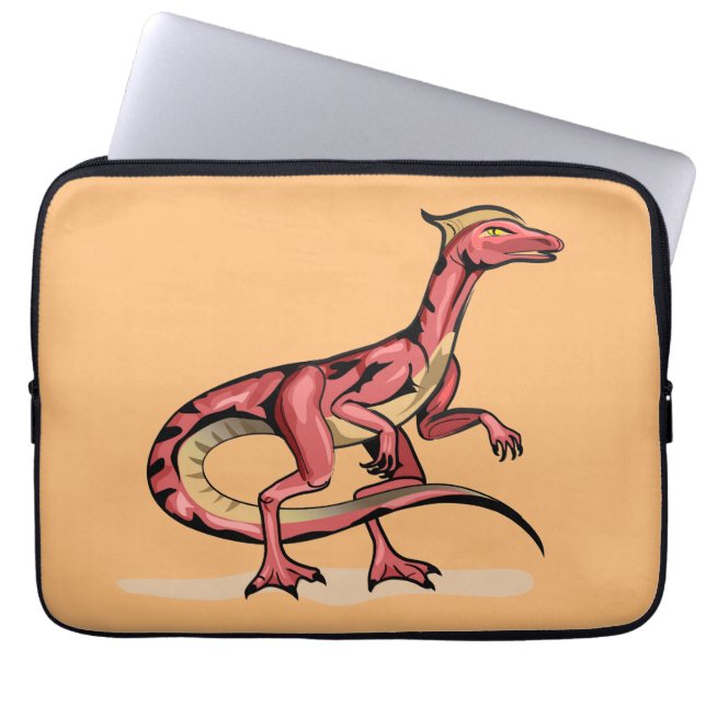 Illustratie van velociraptor. laptop sleeve (Voorkant)