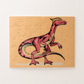 Illustratie van velociraptor. legpuzzel (Horizontaal)