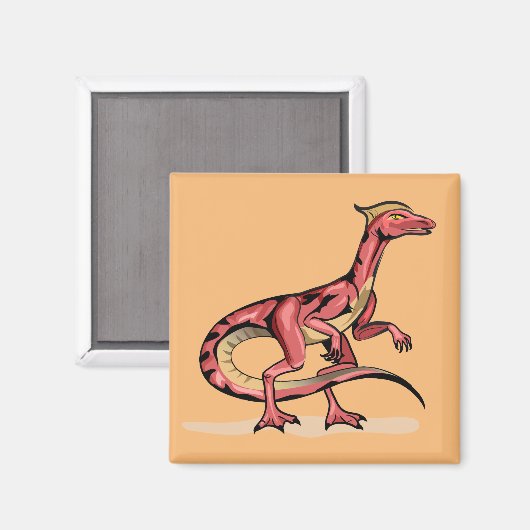 Illustratie van velociraptor. magneet (Voorkant / Achterkant)