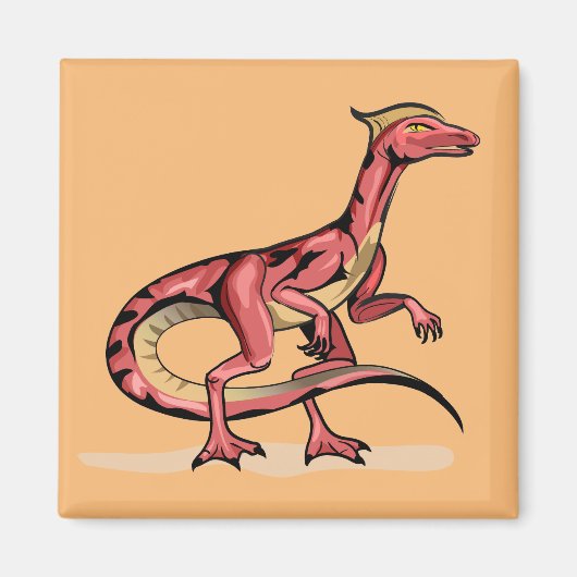 Illustratie van velociraptor. magneet (Voorkant)