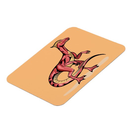 Illustratie van velociraptor. magneet (Linkerzijde)