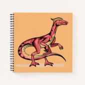 Illustratie van velociraptor. notitieboek (Voorkant)