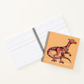 Illustratie van velociraptor. notitieboek (Binnen)