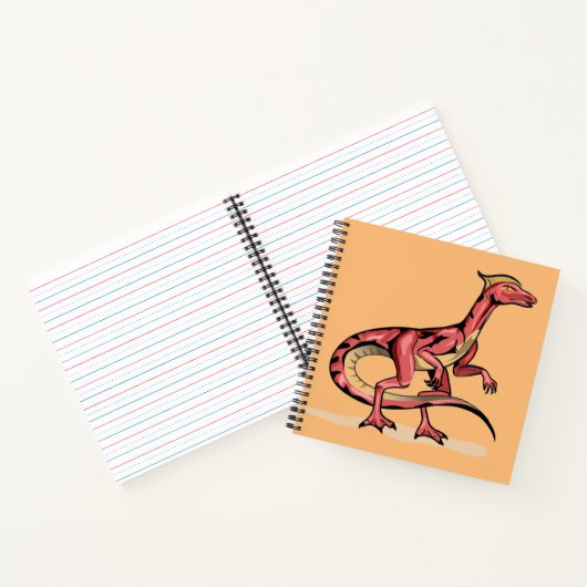 Illustratie van velociraptor. notitieboek (Binnen)