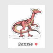 Illustratie van velociraptor. sticker (Vel)