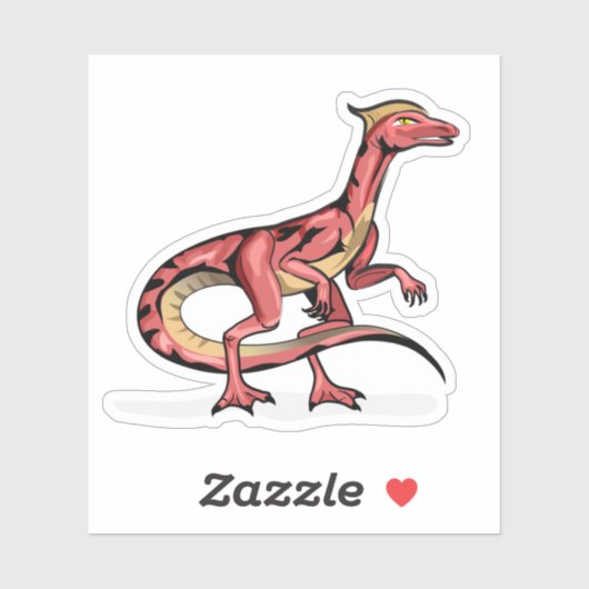 Illustratie van velociraptor. sticker (Vel)