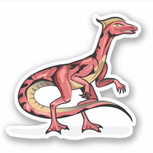Illustratie van velociraptor. sticker (Voorkant)