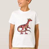 Illustratie van velociraptor. t-shirt (Voorkant)