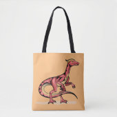 Illustratie van velociraptor. tote bag (Voorkant)