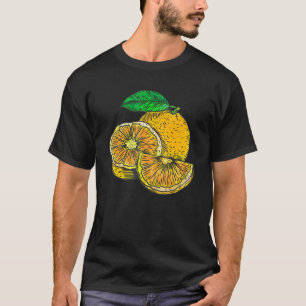 Illustratie van verse Oranje vruchten T-shirt