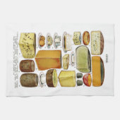  illustratie van Victoriaans kaasvariëteiten Theedoek (Horizontaal)