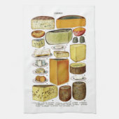  illustratie van Victoriaans kaasvariëteiten Theedoek (Verticaal)