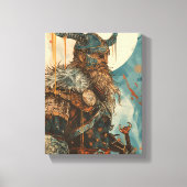 Illustratie van Viking Warrior Canvas Afdruk (Voorkant)