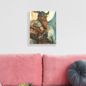 Illustratie van Viking Warrior Canvas Afdruk (Insitu (Woonkamer))