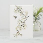 Illustratie van vintage appelbloesem kaart (Staand voorkant)