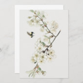 Illustratie van vintage appelbloesem kaart (Voorkant / Achterkant)