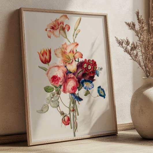 Illustratie van vintage bloemboeket Botanische Kun Poster