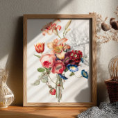 Illustratie van vintage bloemboeket Botanische Kun Poster