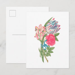 Illustratie van vintage bloemen briefkaart