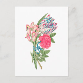 Illustratie van vintage bloemen briefkaart