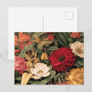 Illustratie van vintage botanische afbeeldingen briefkaart