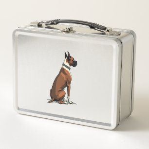 Illustratie van vintage boxerhond van achteren Bru